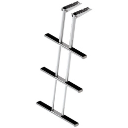 Трап дайверский телескопический складной 3 черных ступени 450 мм (040181BT)